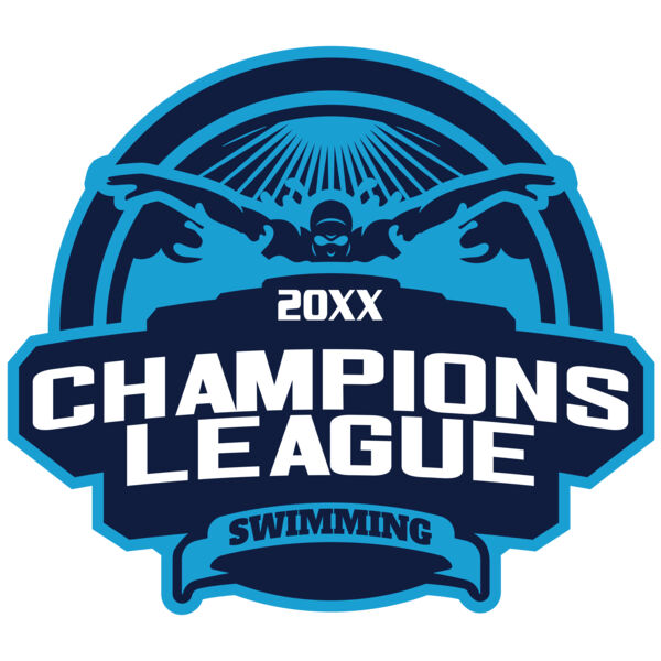 Champions League Swimming logo template Thumbnail