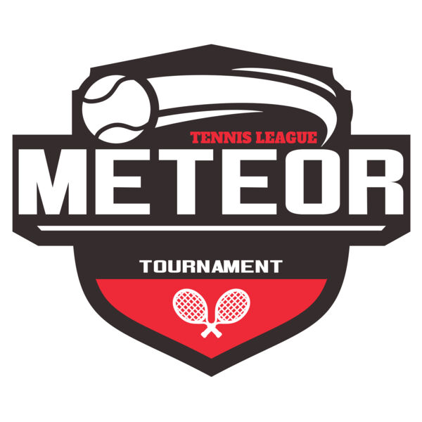 Meteor Tennis League Tournament logo template Thumbnail
