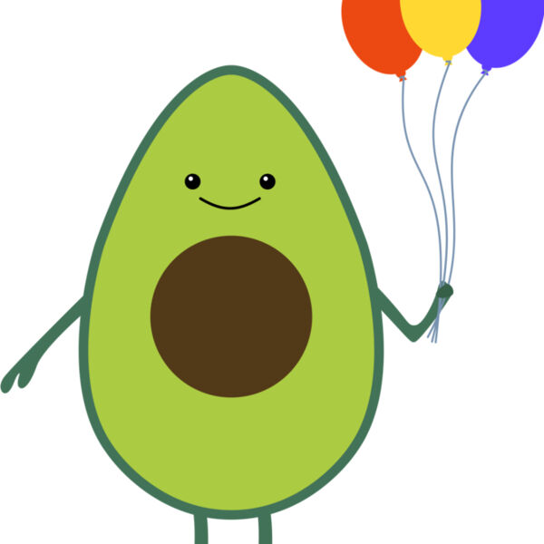 Avocado with balloons  Thumbnail